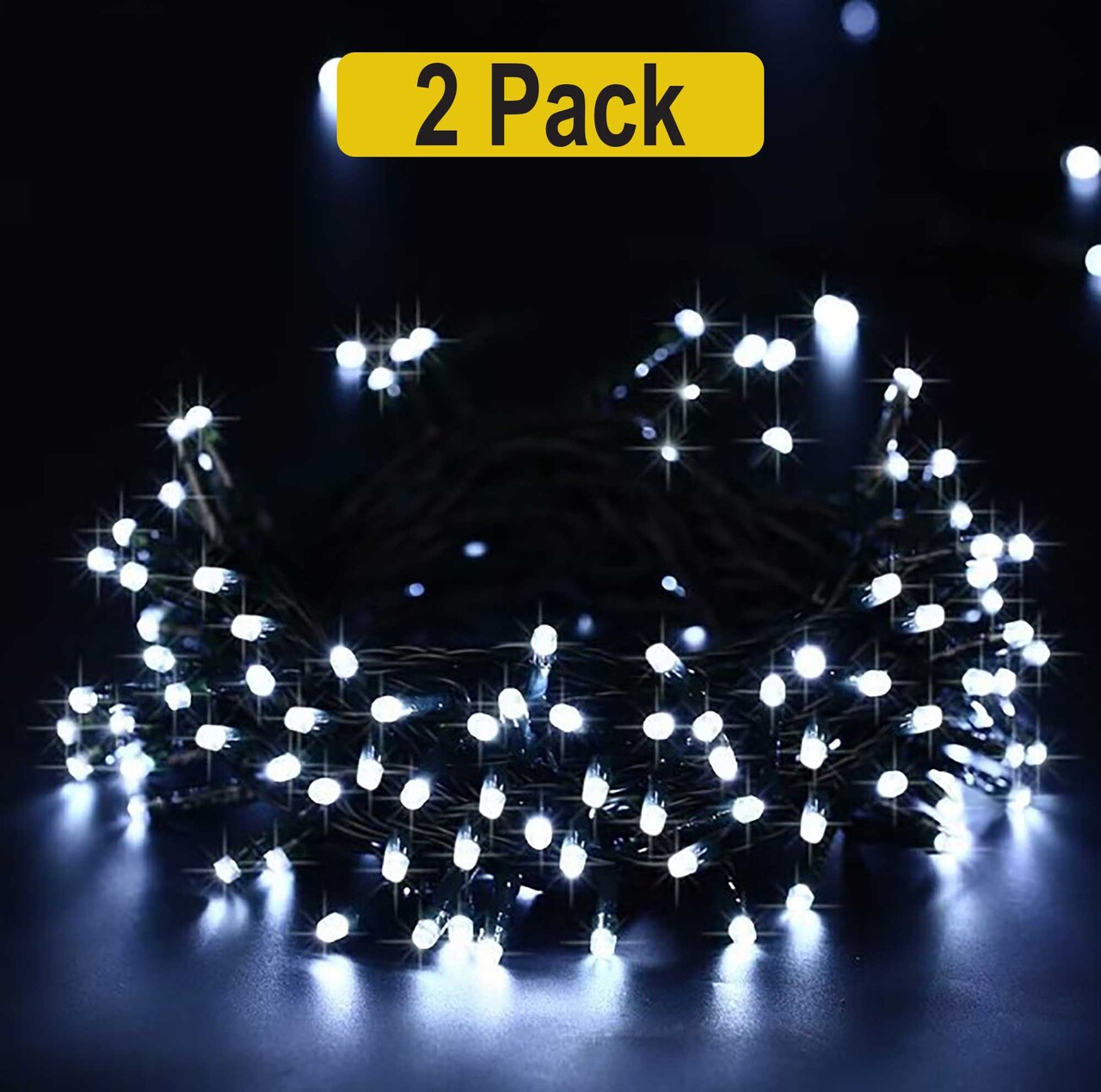 100 LED Green Wire String Lights — 32ft, Plug-In, Magical Glow